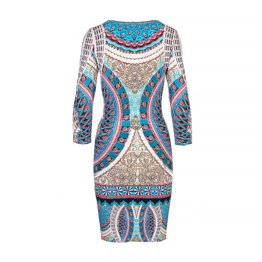 Roberto Cavalli Multicolor Jersey Dress